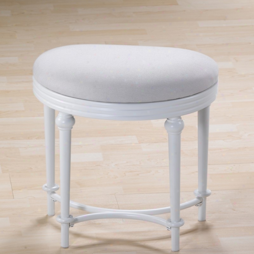 Conceit Stool With Tapered Legs In Matte White Finish