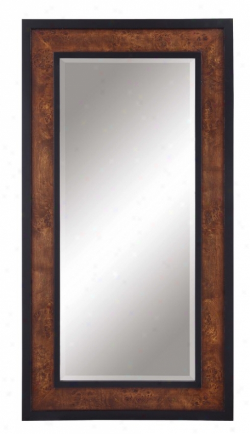 Wall Beveled Pattern With Black Frame In Olive Ash Burl Finish