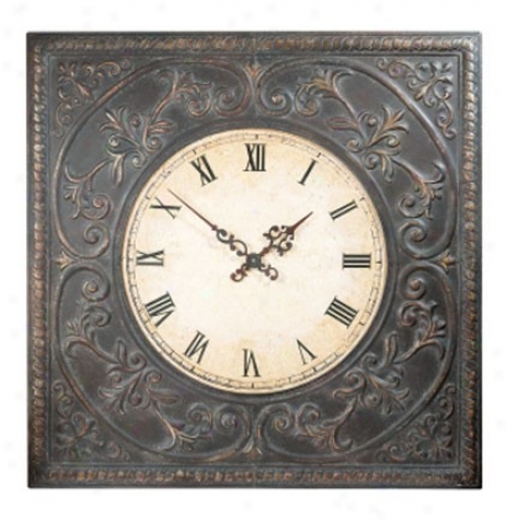 Wall Clock With Embossed Rope Deqign Border