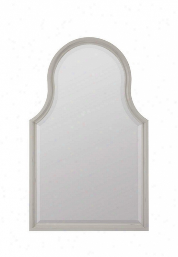 Wall Mirror Arched Top In Shabby White Finish