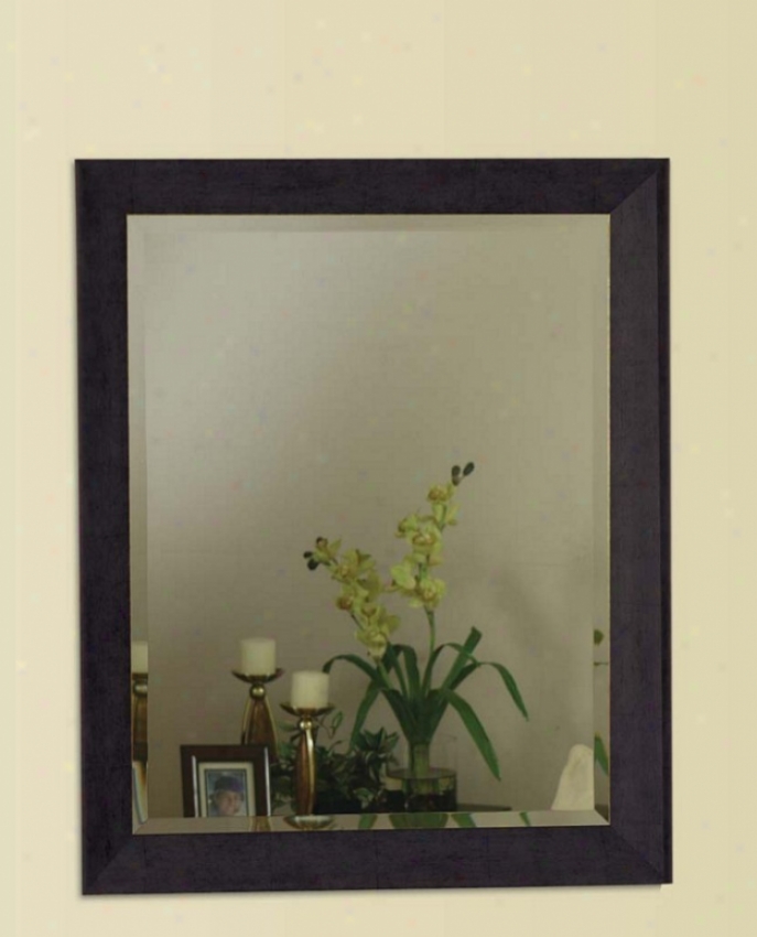 Wall Mirror Contemporqry Style In Black Accomplish