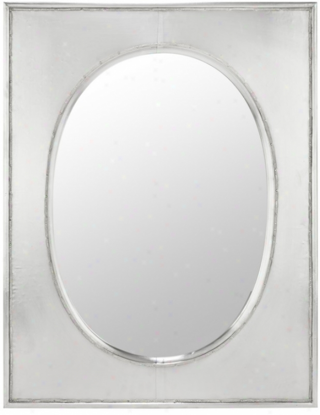 Wall Mirror In Silver Metal Finish