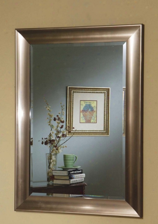Wall Mirror With Metal Frame In Copper Finish