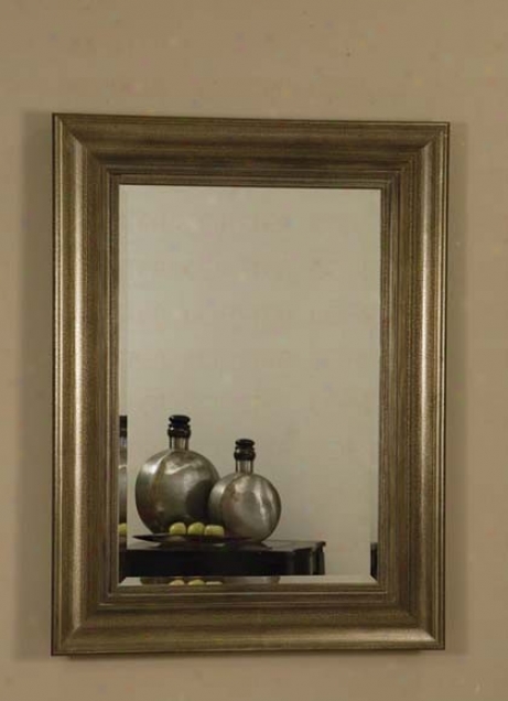 Wall Mirror Upon Metal Frame In Gold Finish