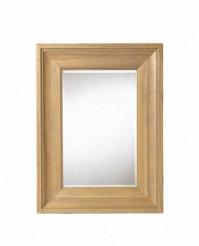 Wall Mirror With Thick Mirror Frame In Nantucket Wash Finish