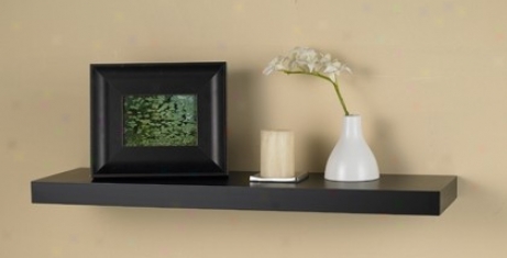 Wall Mounted Bracketless Shelf In Black Finish