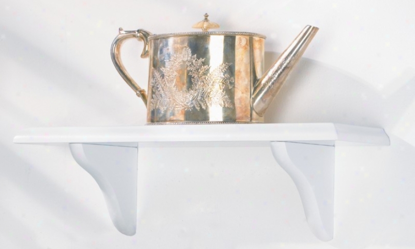 Wall Mounted Shoal With Brackets In White Finish