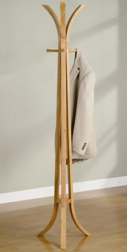 Woodd Coat Rack Contemporary Styl3 Natural Wood Finish