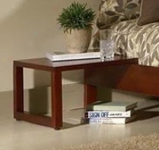 Wood Nightsstand Layer Side Table - Murray Platform Contemporary Design In Mahogany End