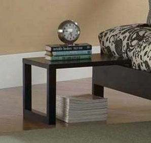 Wood Nightstand Bed Take ~s Table - Murray Platform Contemporary Design In Black Finish
