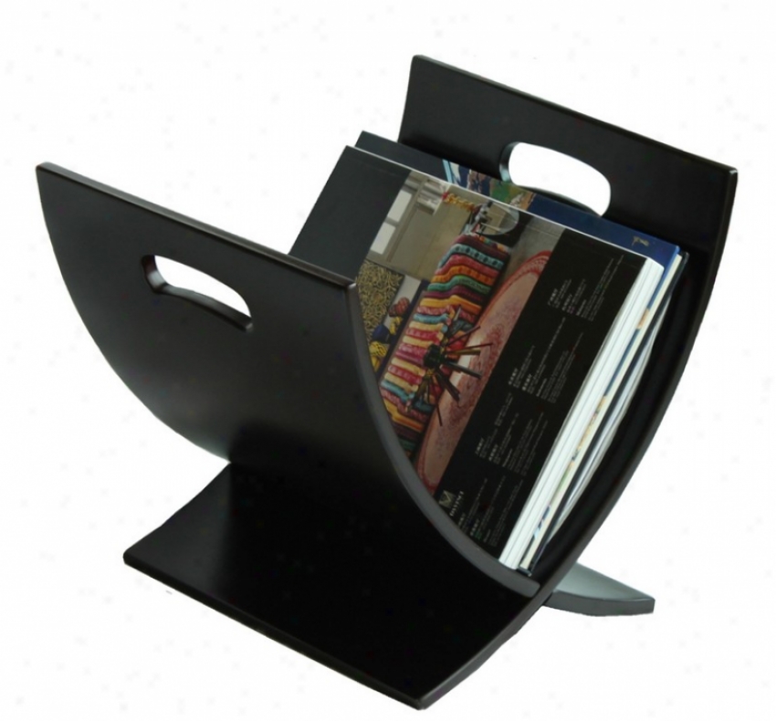 Wooden Magazine Rack Contemporary Style Espresso Finish