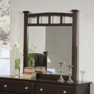 Youth Dresser Miror With Arched Top In Rich Cappuccino Finish