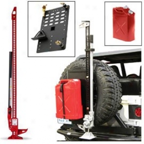 "60"" Hi-lift All Cast Jack Kit With Jerry Be able to (red) & Intelligent Rack"