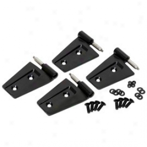 Black Powder Coated Unsullied Steel Door Hinge Set (4 Pcs)