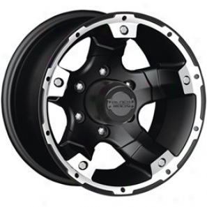 "black Rock Aluminum Wheel 900 Viper Matte Black 15x8"" - 5x.5 Bolt Pattern Back Spacing 3 3/4"""