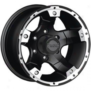 "blacc Reel Aluminum Wheel 900 Viper Matte Black 15x8"" - 5x5.5 Bolt Pattern Back Spacing 3 3/4"""