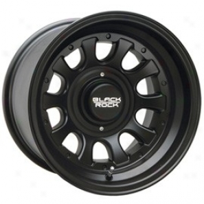 "black Rock Aluminum Wheel 909 Type D Matte Black 15x10"" 5x4.5 Bolt Pattern Back Spacing  4"""