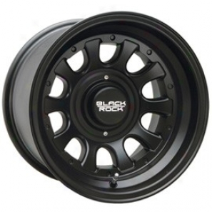 "black Rock Aluminum Wheel 909 Type D Matte Black 17x8"" 5x5 Bolt Pattern aBck Spacint  4 1/2"""