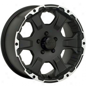 "black Reel Aluminnum Wheel 910 Intruder Black Matte 18x8.5 - 5x5.5 Bolt Pattern Back Spacing 5 1/2"""