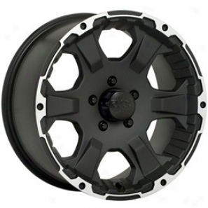 "black Rock Aluminum Wheel  910 Intruder Black Matte 18x8.5 - 5x4.5 Bolt Pattern Back Spacing 6"""