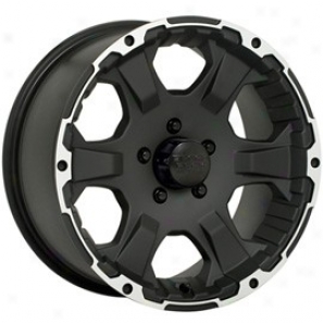 "black Rock Aluminum Wheel   910 Intruder Black Matte 18x8.5 - 5x5 Bolt Pattern Back Spacing 6"""