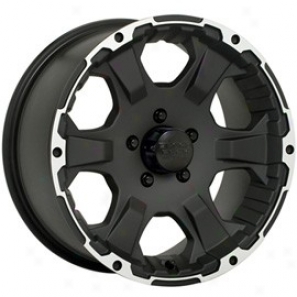"black Rock Aluminum Wheel   910 Intruder Black Matte 18x8.5 - 5x4.5 Bounce Pattern Back Spacing  5 1/2"""