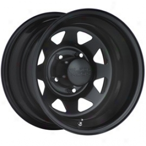 "black Rock Steel Wheel 929 Black Jack Matte Black 15x8""- 5x5.5 Bolt Pattern Back Spacing 4"""