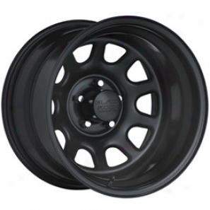 "black Reel Steel Wheel 942 Type D 15x10"" 5x4.5 Bolt Pattern Back Spacing 4"""