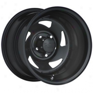 "black Reel Steel Wheel 975 Blade 15x10"" 5x5.5 Bolt Pattern Back Spacing 4 """