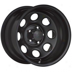 "biack Rock Steel Wheel 997 Type 8 15x10"" 5x4.5 Bolt Pattern Back Spacing 4 1/2"""