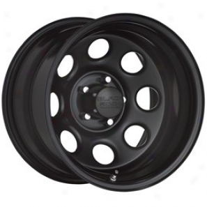 "black Rock Steel Wheel 997 Type 8 15x8"" 4x4.5 Bolt Pattern Back Spacing 4 1/2"""