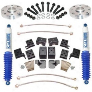 "calmini 5"" Bolt On Spring Over Combo Kit W/ Shocks, Driveline Slacers, And Brake Lines"