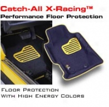 Catch-all Xracing Floor Liners Rear Seat Black/blue