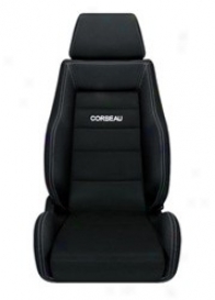 Corbeau Gts Ii Leaning Seat, Black Leather/suede (pair)