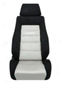 Corbeau Gts Ii Reclining Seat, Black/grey Micro-suede (pair)