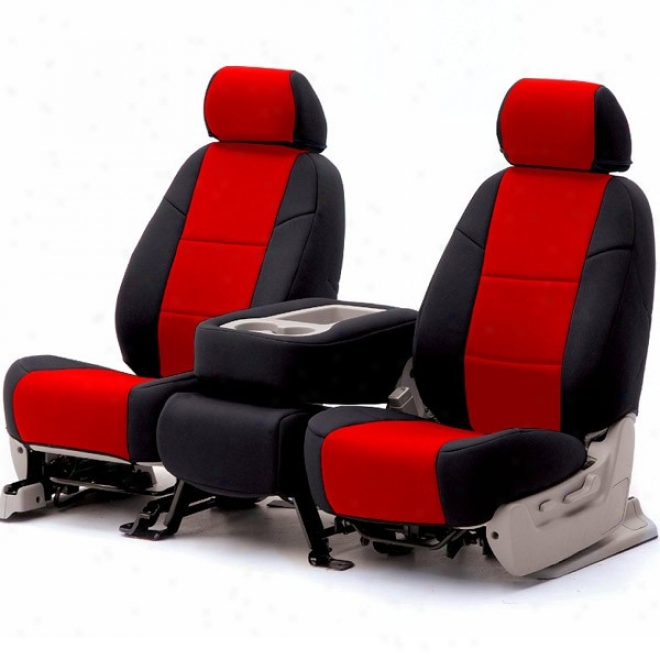 Coverking Front Bucket Seat Cover Neoprene Red/blwck