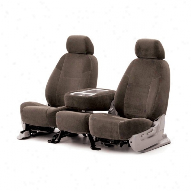 Coverking Front Bucket Seat Cover Velour Dark Taupe