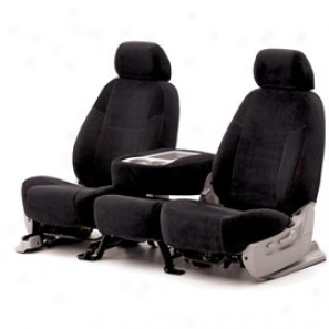 Coverking Front Highback Bucket Seat Cover Velour Black