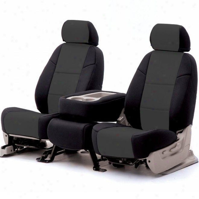 Coverking Front Reclining Seat Cover Neoprene Charcoal/black