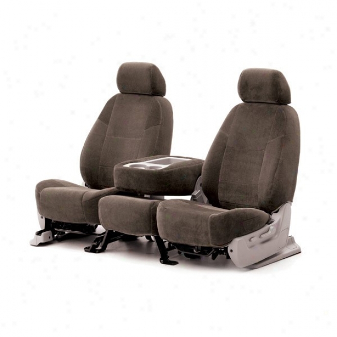 Coverking Front Seat Cover Velour Dark Taupe