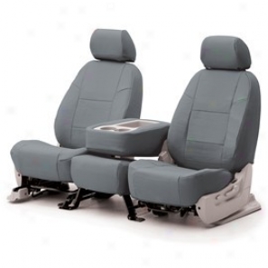 Coverking Middle Row Seat Cover Genuine Leather Grey