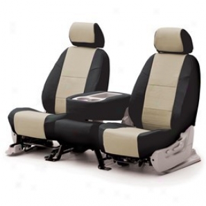 Coverking Middle Row Seat Cover Leatherette Murky In c~tinuance Beige