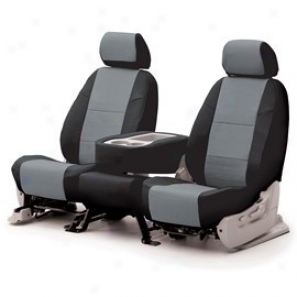 Coverking Middle Row Seat Cover Leatherette Gray/black