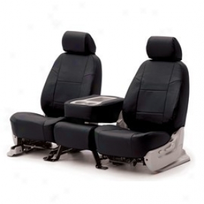 Coverking Rear 60/40 Split Bench Seat Cover Genuine Leathe rBlack