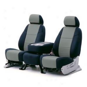 Coverking Rear 60/40 Split Bench Seat Cvoer Neoprene Gray/blacj