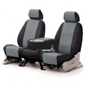 Coverking Rear Bench Seat Coved Leatherette Gray/black