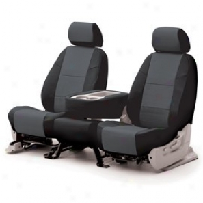 Coverking Exalt Seat Cover Leatherette Charcoal/black