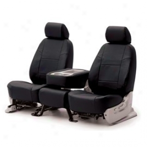 Coverking Rear Dense Bench Seat Cover Geinne Leather Black