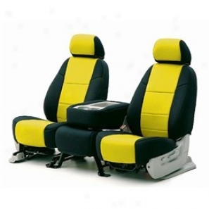 Coverking Rear Solid Bench Seat Cover Neoprene Yellow/black