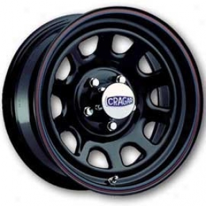 "cragar Wheels Series 342 Black """d"" Window, 5x4.5 Bp, 15x8"